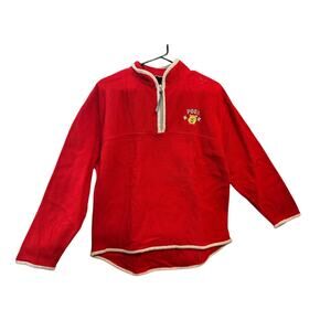 Disney Winnie The Pooh 100 Acre Collection Vintage 1/4 Zip Red Sweatshirt Medium